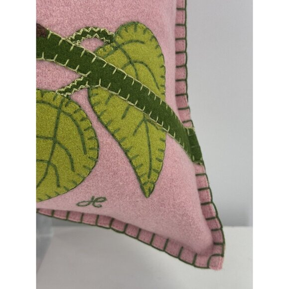 Jan Constantine England 100% Wool Thrown Pillow Feathers Filled Tropical Monkey - Picture 4 of 11